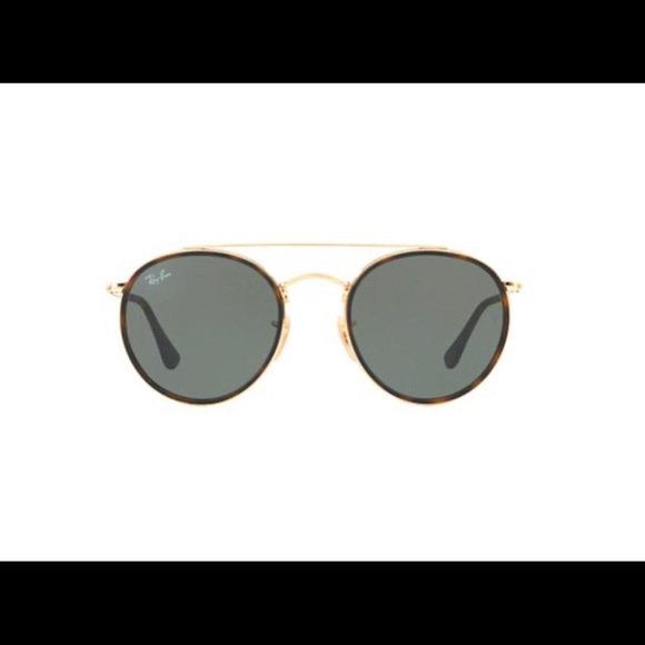 Gold Rounded Ray-Ban Sunglasses - Picture 2 of 6